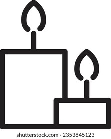 Candle Celebration Chinese Outline Icon