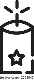 Candle Celebration Chinese Outline Icon