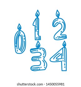 Candle Celebration Design Graphic Template Vector
