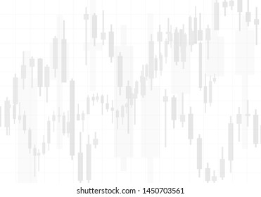 candle chart Forex market, vector abstract light background in grey