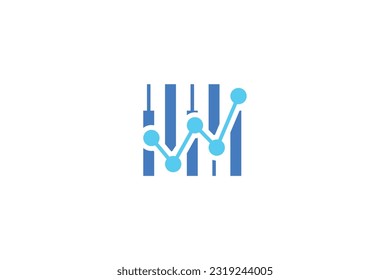 Candle chart trade finance investing logo design