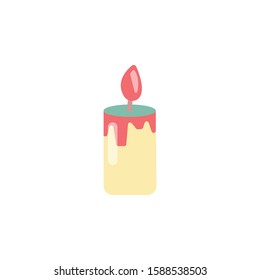 candle chrismast symbol icon vector
