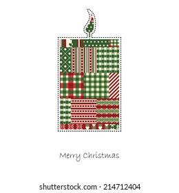 candle - Christmas Card Vector