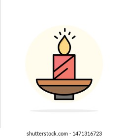 Candle, Christmas, Diwali, Easter, Lamp, Light, Wax Abstract Circle Background Flat color Icon. Vector Icon Template background