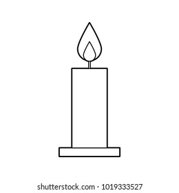 candle christmas isolated icon