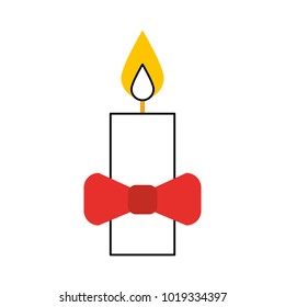 candle christmas isolated icon