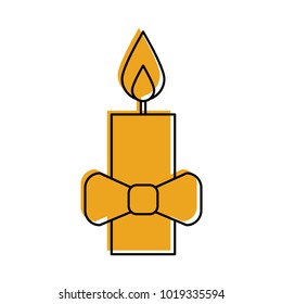 candle christmas isolated icon