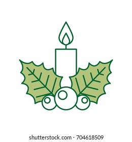 candle christmas isolated icon