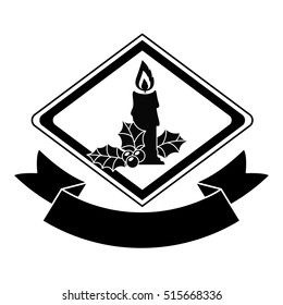 Candle of Christmas season design