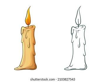 Candle clipart vector design illustration isolated on white background