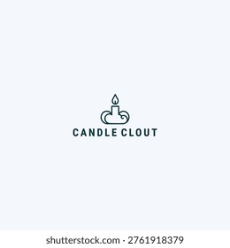Candle clout logo template vector illustration design