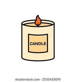 Candle colored vector icon on white background. Stock vector EPS10