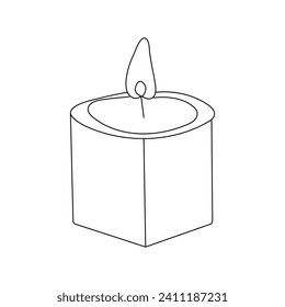 Ilustración vectorial del contorno de una línea continua de la vara