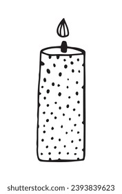 Candle cozy diseño elemento doodle ilustración