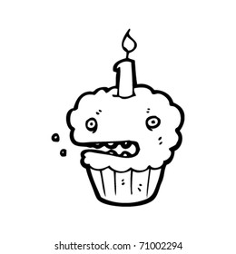 Candle-Cupcake-Cartoon