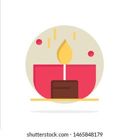 Candle, Dark, Light, Lighter, Shine Abstract Circle Background Flat color Icon. Vector Icon Template background