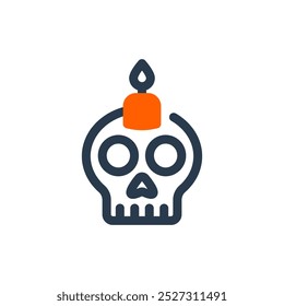 Candle for Day of the Dead Vector Icon