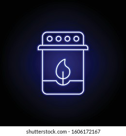 candle, death outline blue neon icon. detailed set of death illustrations icons. can be used for web, logo, mobile app, UI, UX