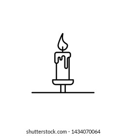 candle, death outline icon. detailed set of death illustrations icons. can be used for web, logo, mobile app, UI, UX