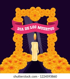 candle to decorate in day of the dead