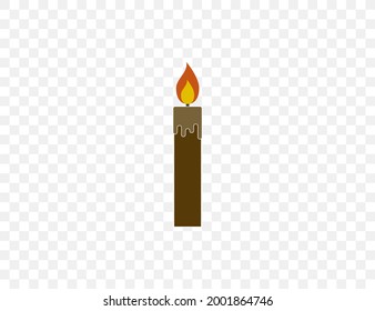 Candle, decoration, fire icon. Vector illustration. flat design.