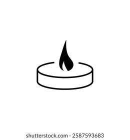 Candle, decoration, fire icon.vector flat black simple ikllustration for web and app..eps
