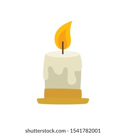 candle decorative christmas isolated icon vector illustration design