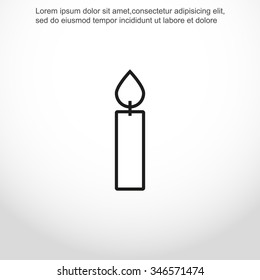 candle design element - vector illustration.