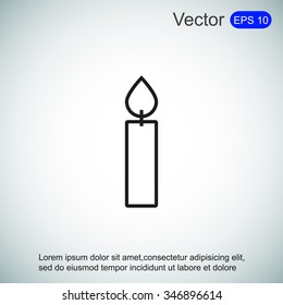 candle design element - vector illustration.