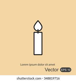 candle design element - vector illustration.