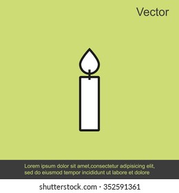 candle design element - vector illustration.