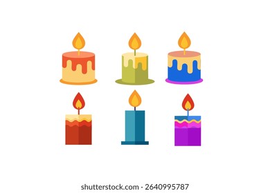 Candle design vector on white background