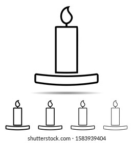 Candle different shapes icon. Simple thin line, outline vector of halloween icons for ui and ux, website or mobile application