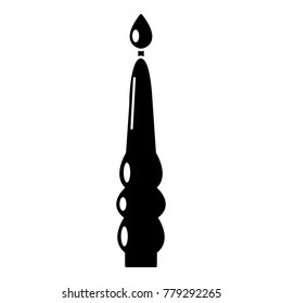 Candle dinner icon. Simple illustration of candle dinner vector icon for web