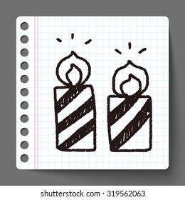 candle doodle drawing