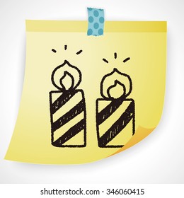 candle doodle drawing