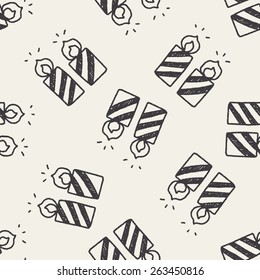 candle doodle drawing seamless pattern background