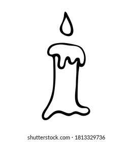 Velas. Elemento Doodle. Ilustración vectorial.