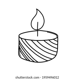 Candle Doodle vector icon. Drawing sketch illustration hand drawn cartoon line.
