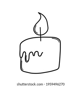 Candle Doodle vector icon. Drawing sketch illustration hand drawn cartoon line.