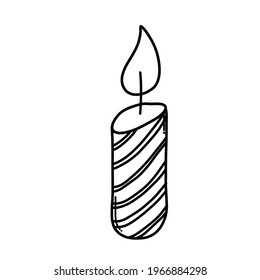 Candle Doodle vector icon. Drawing sketch illustration hand drawn cartoon line.