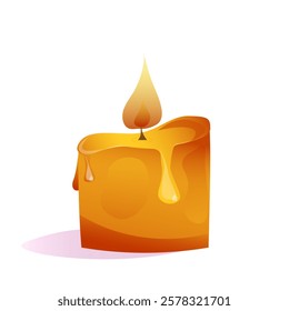 Candle is drawn in a minimalist style. For greeting cards,web and app icons,logo, businesses or brands, social media posts,packaging designs.