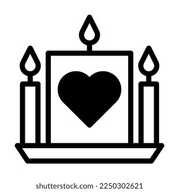 candle dualtone black valentine illustration vector and logo new year icon perfect. Icon sign from modern collection for web. Nice design perfect.