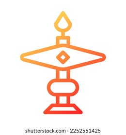 candle duocolor red style illustration icon chinese new year perfect. Icon sign from modern collection for web. Nice design perfect.
