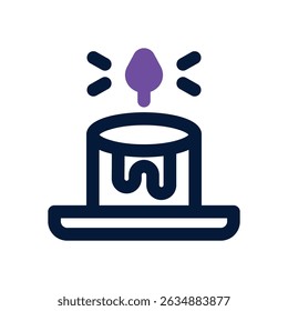 candle duotone icon. Sleek and modern vector icon for websites, mobile apps, marketing materials, and corporate design. Fully scalable and ready to use.