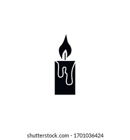 Candle-Osterschwarz-Symbol auf Weiß