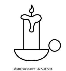 candle editable stroke icon, Smart stroke icon