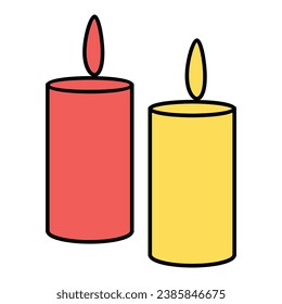 Candle  Fill inside vector icon which can easily modify or edit
