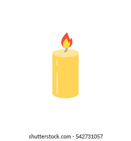 Candle with fire