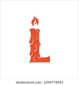candle fire alphabet logo design b l z e